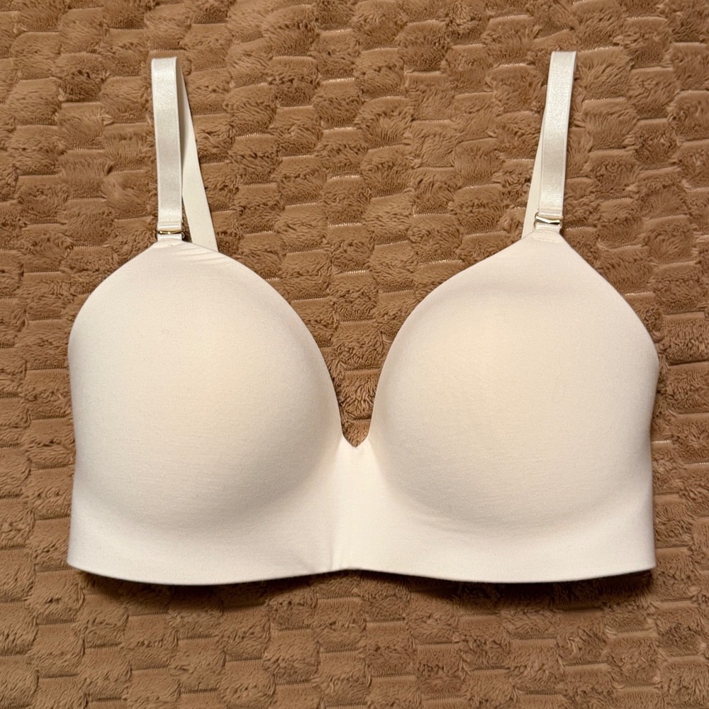 ThirdLove 24/7 Pima Cotton Wireless Bra Bone Off White 34D Comfort Everyday